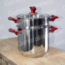Load image into Gallery viewer, Ensemble Cocotte 10 Pcs 5-7L Pressure Cooker Hascevher Galaxy Practica
