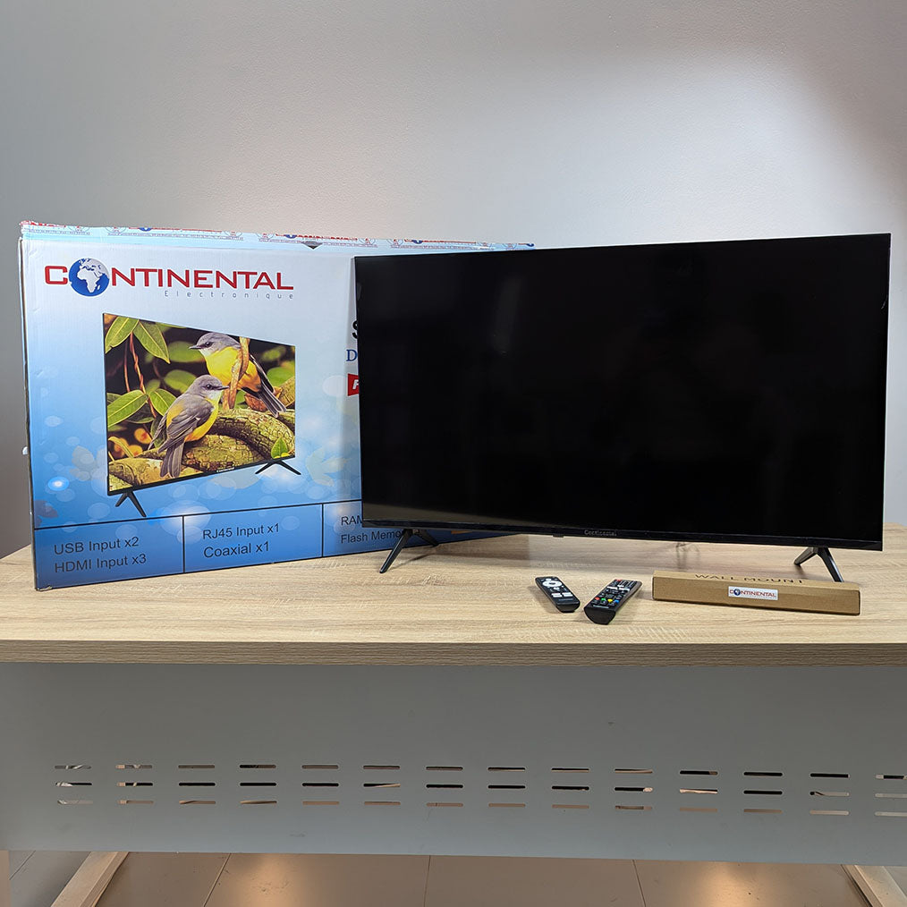 Television Continental 40 pouces SMART + SUPPORT GRATUIT