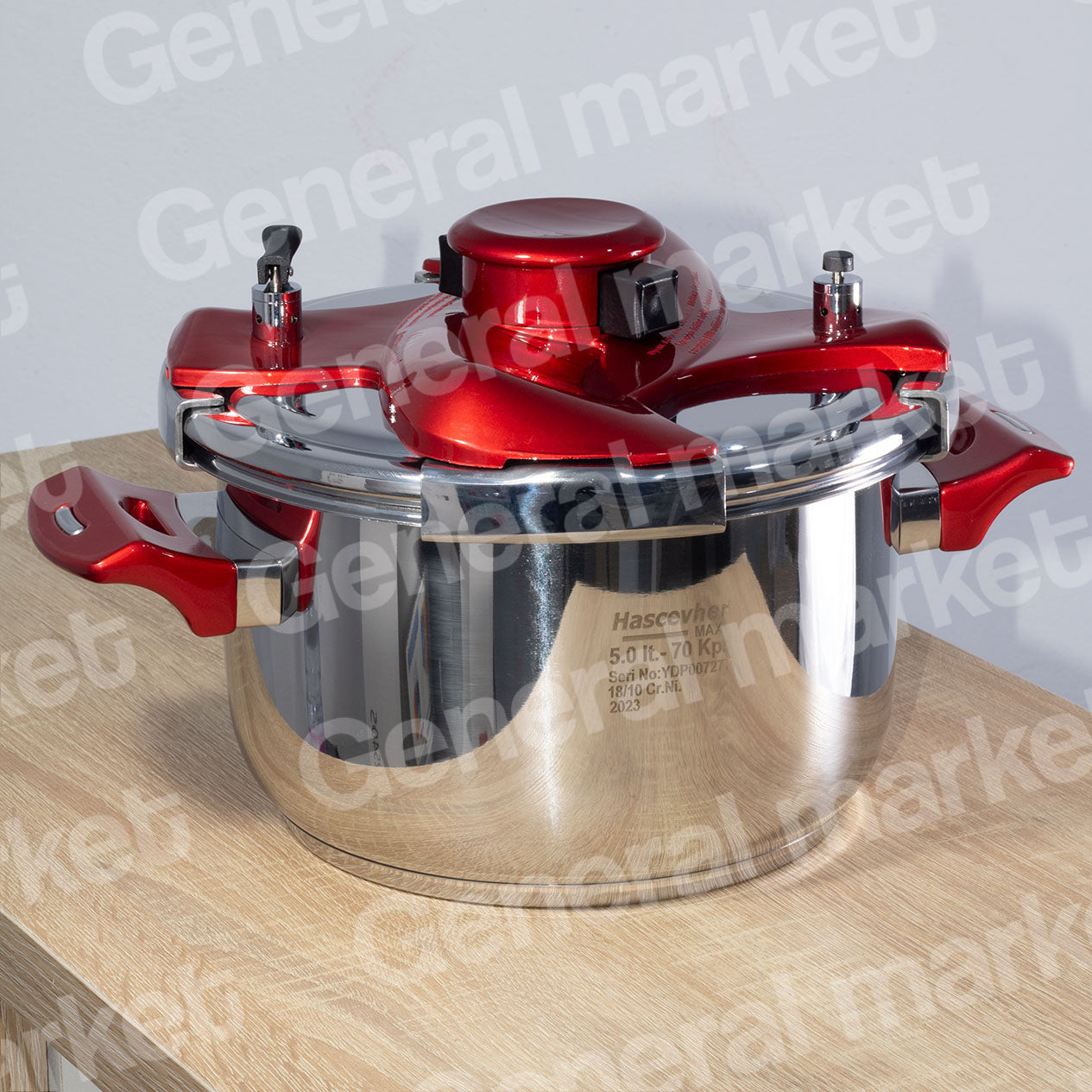 Ensemble Cocotte 10 Pcs 5-7L Pressure Cooker Hascevher Galaxy Practica