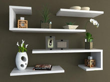 Load image into Gallery viewer, طقم من 4 رفوف للحائط بتصميم عصري وألوان متعددة+توصيل لحد باب المنزل والدفع عند الإستلام
